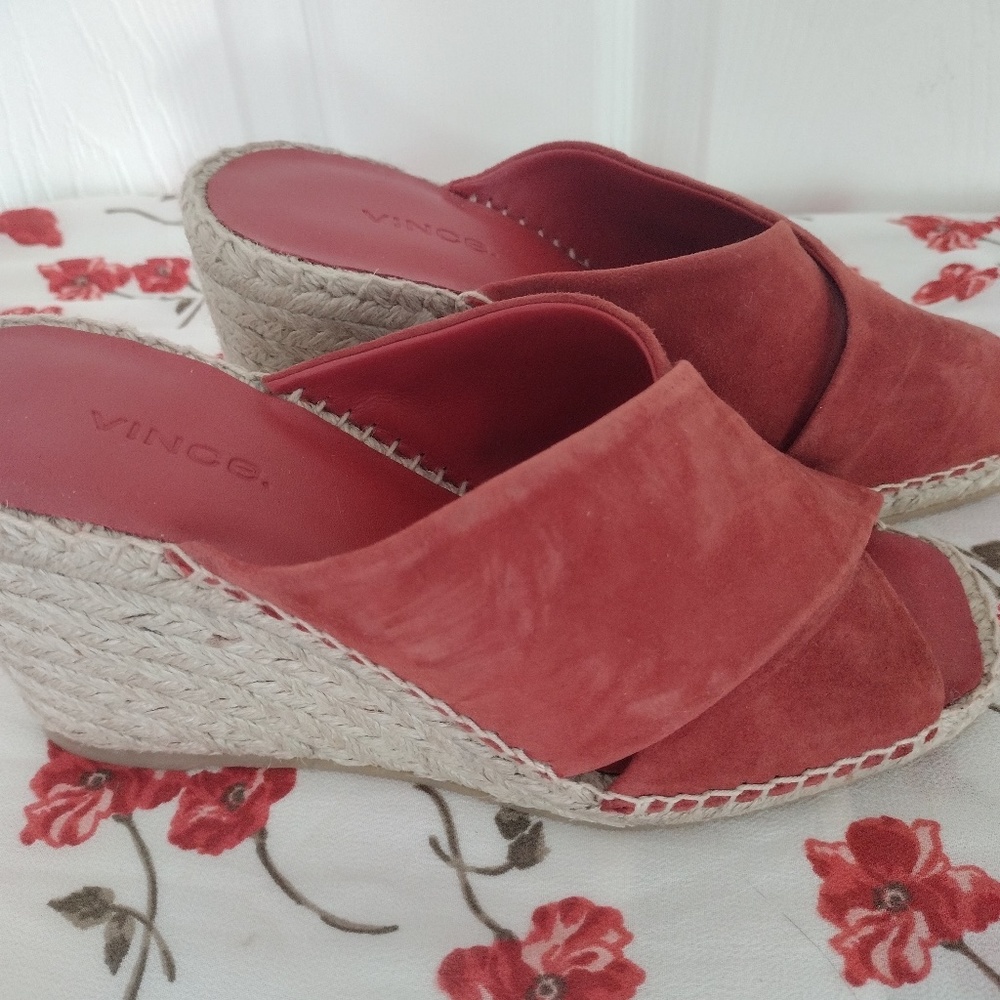 Vince. Gaelan Suede Wedge Sandal